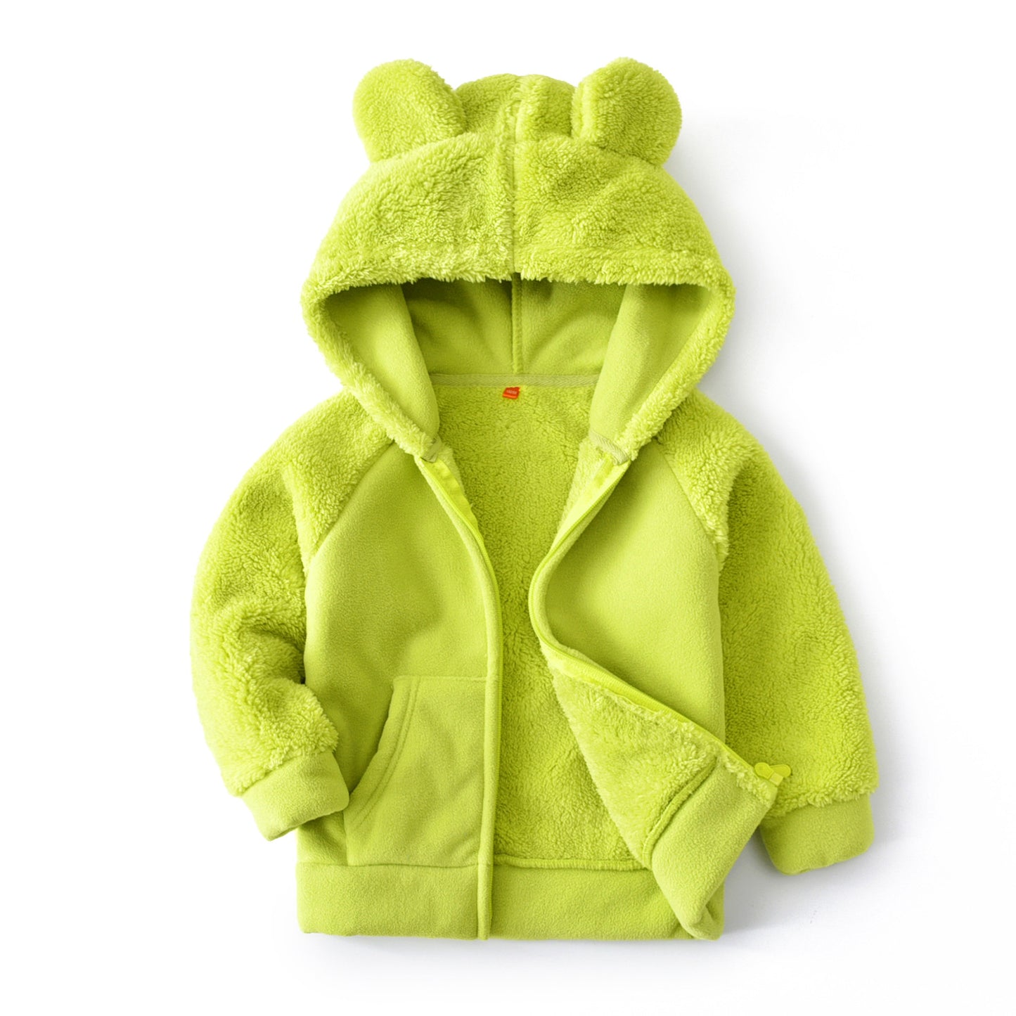 Kids Hooded Bear Fleece Jacket