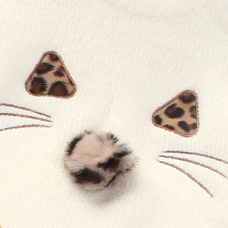 Girls Knitted Cat Face Sweater Set