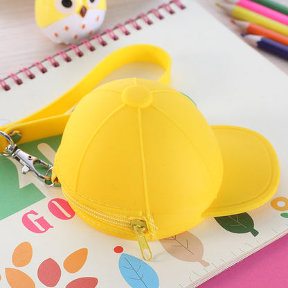 Cute Small Candy Color Hat Silicone Coin bag