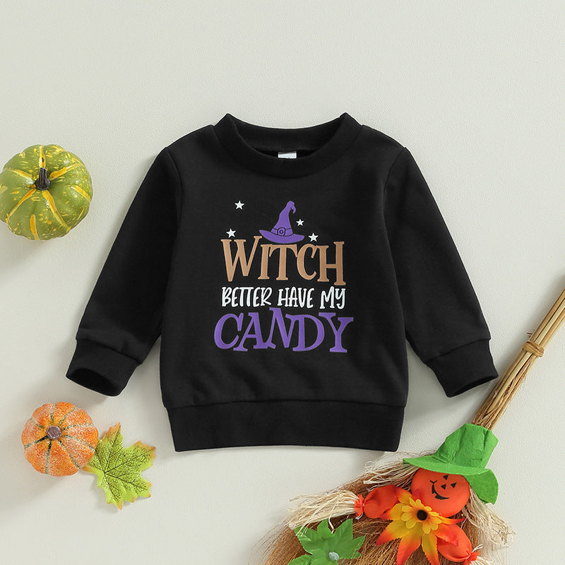 Halloween Long-sleeved Printed Sweater For Boys And Girls