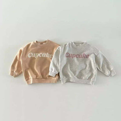 Kids Casual Cozy Winter Cupcake Long-sleeve Sweaters