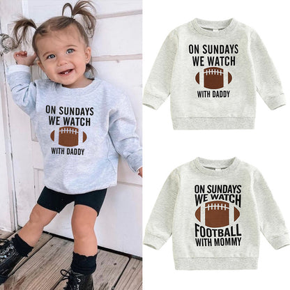 Kids Long Sleeve Football Sweater