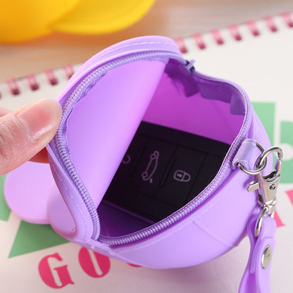 Cute Small Candy Color Hat Silicone Coin bag