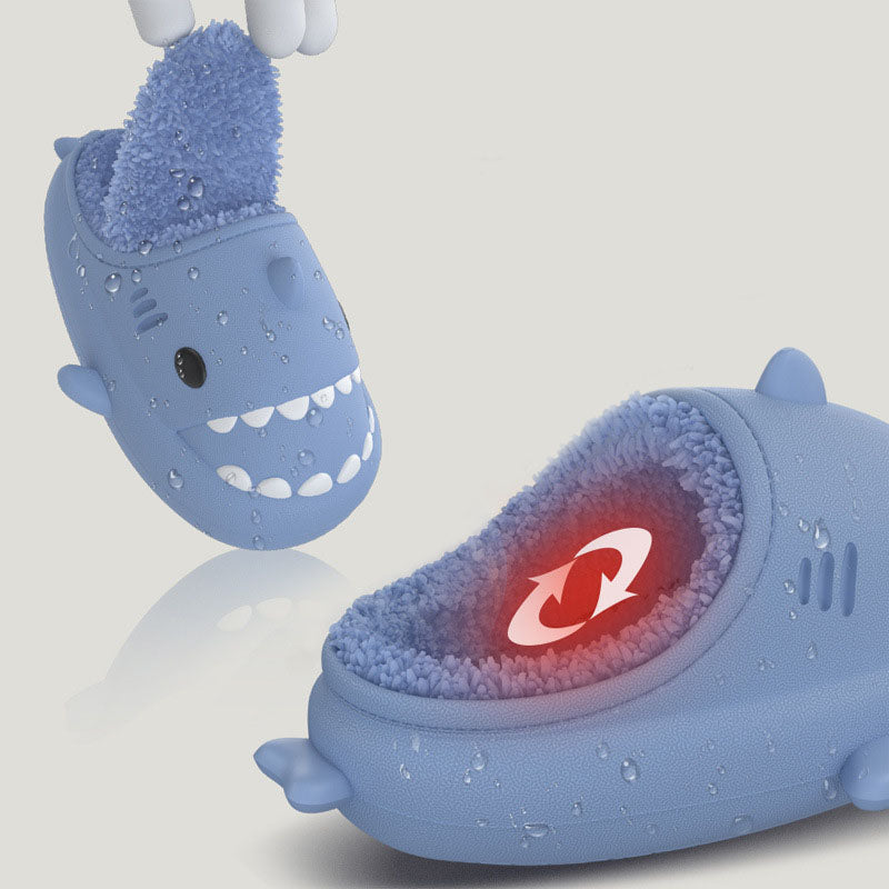 Cute Shark Waterproof Warm Slippers For Kids