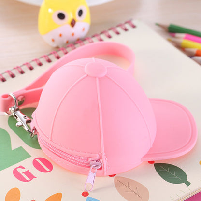 Cute Small Candy Color Hat Silicone Coin bag