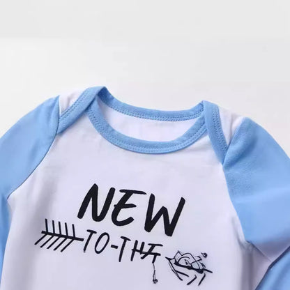 New Baby Boy to the Crew 3 piece set