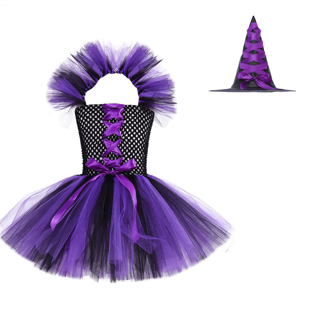 Children's Holiday Party Performance Costume Cosplay Witch Masquerade