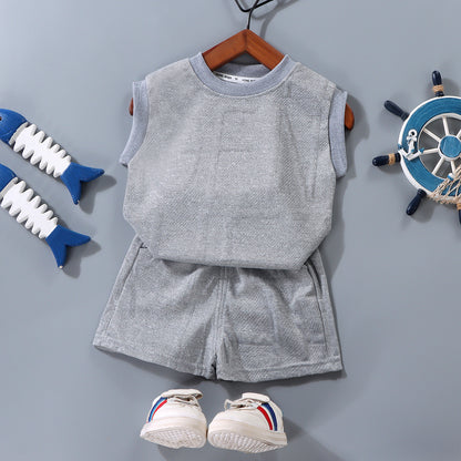 Children's Vest Western Style Loose Two Piece set