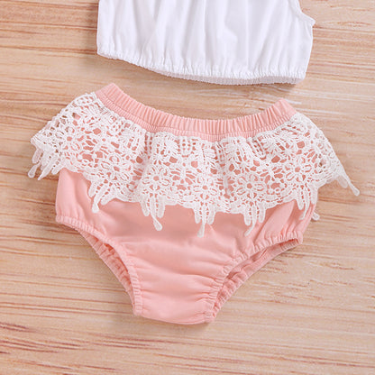 Summer Girl Cute 2 piece comfortable outfit with Bow