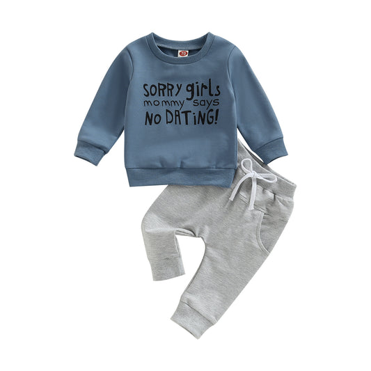 Sorry Girl Letter Printing Infant Children's Suit