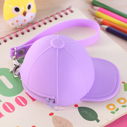 Cute Small Candy Color Hat Silicone Coin bag