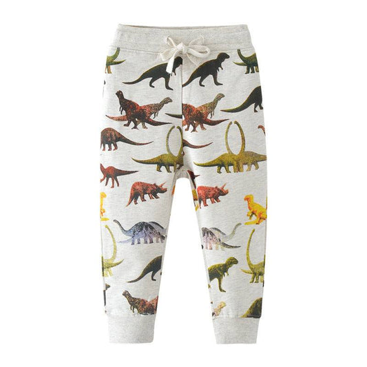 Boys Comfortable Fall Spring Animal Crawlers Sweatpants