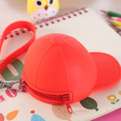 Cute Small Candy Color Hat Silicone Coin bag