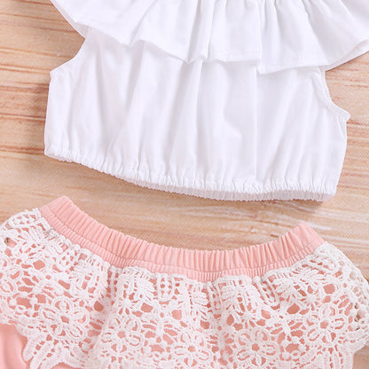 Summer Girl Cute 2 piece comfortable outfit with Bow