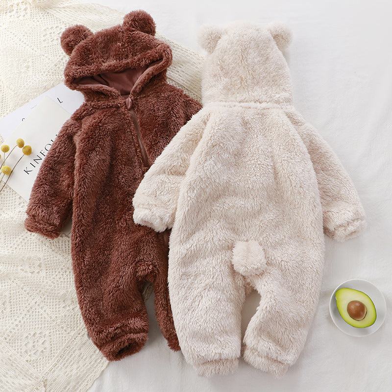 Baby Winter Newborn Warm Plush Romper One-Piece