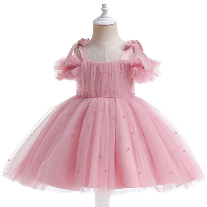 Girls' Princess Dress With Flying Sleeves And Waist