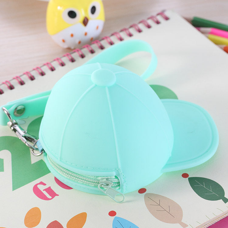 Cute Small Candy Color Hat Silicone Coin bag