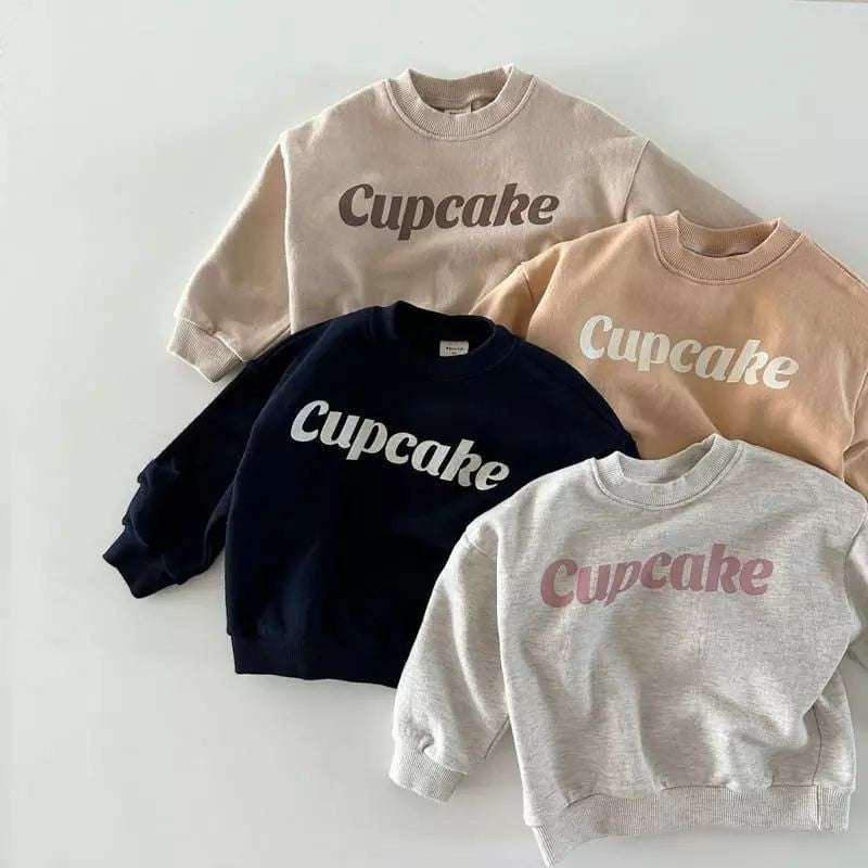 Kids Casual Cozy Winter Cupcake Long-sleeve Sweaters