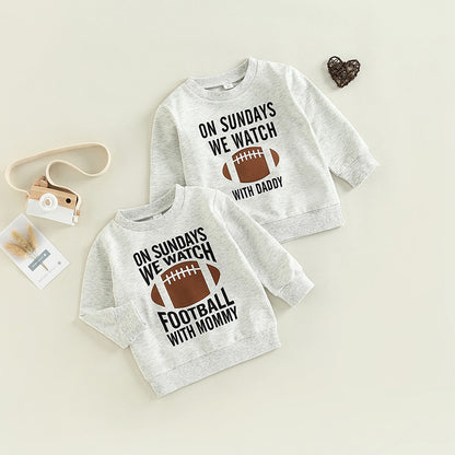 Kids Long Sleeve Football Sweater