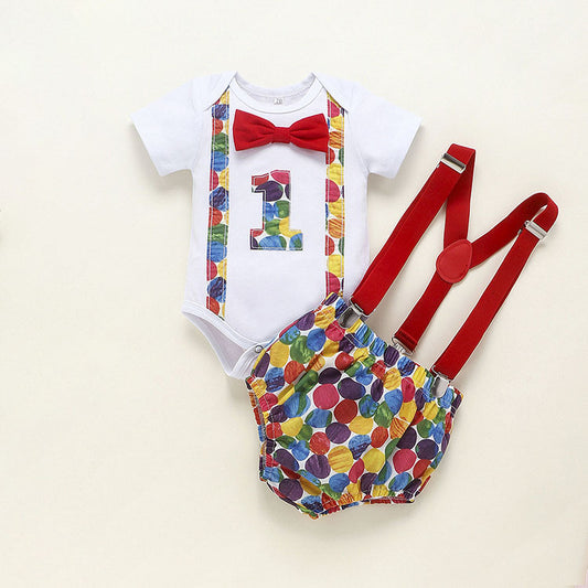 Baby Boy Birthday Romper