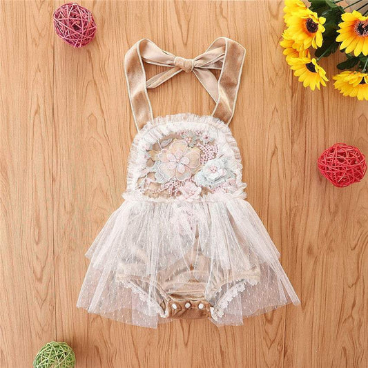 Sweet Romper Summer Baby Girl Mesh Bodysuit