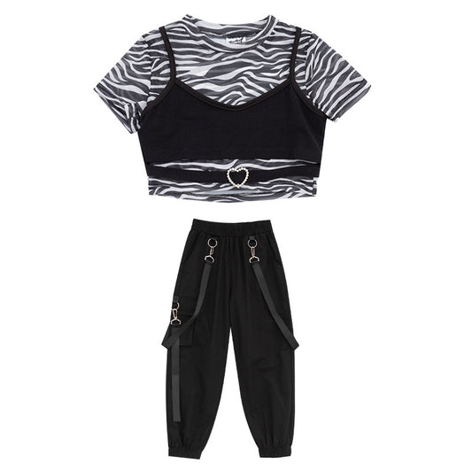 Teen Jazz  Hip-hop Street Dance Tracksuit Set