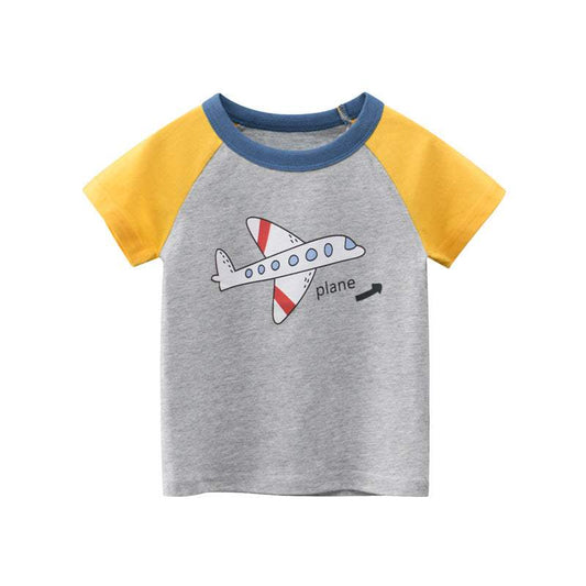 boys plane printed short-sleeved 