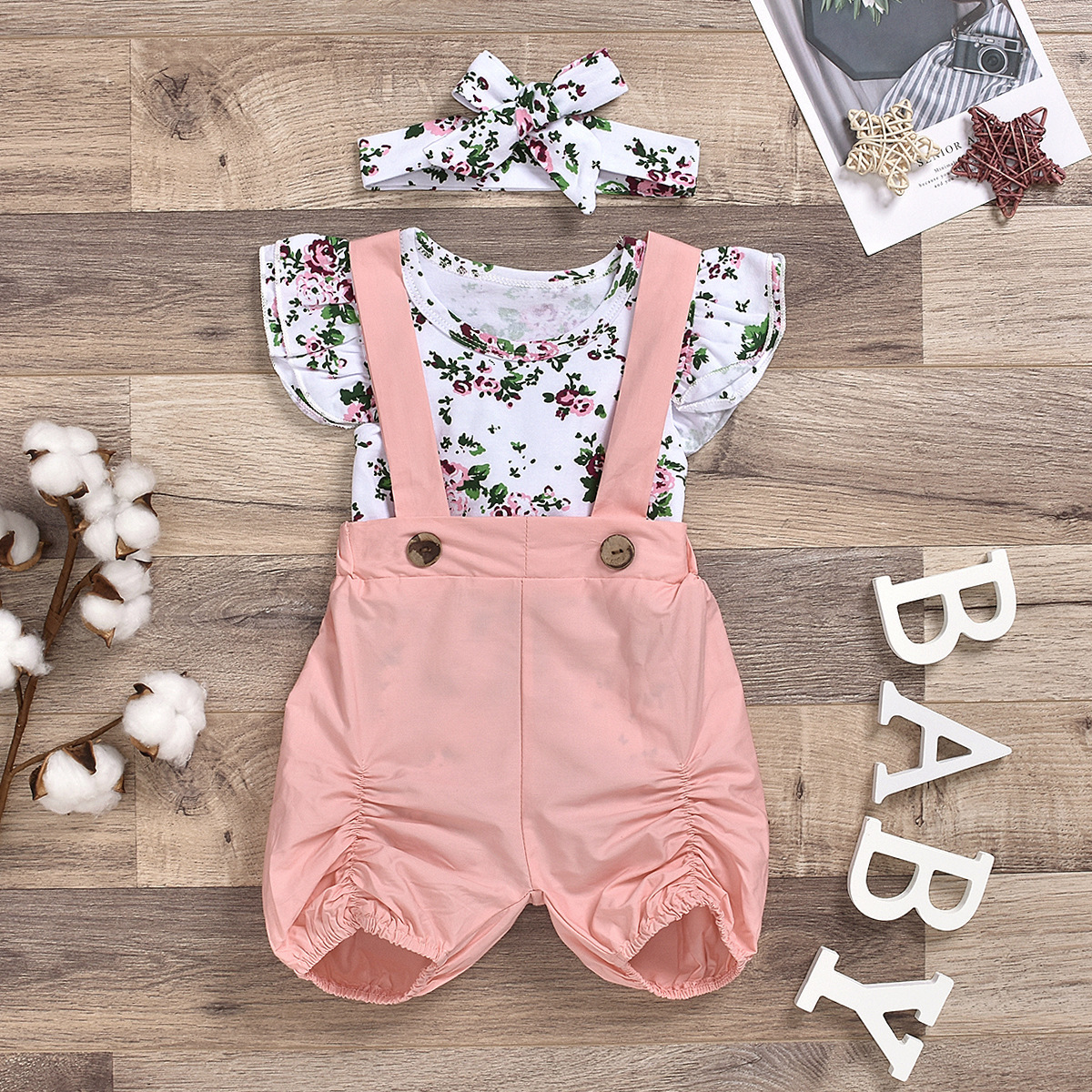 New Style infant 2pc floral jumpsuit