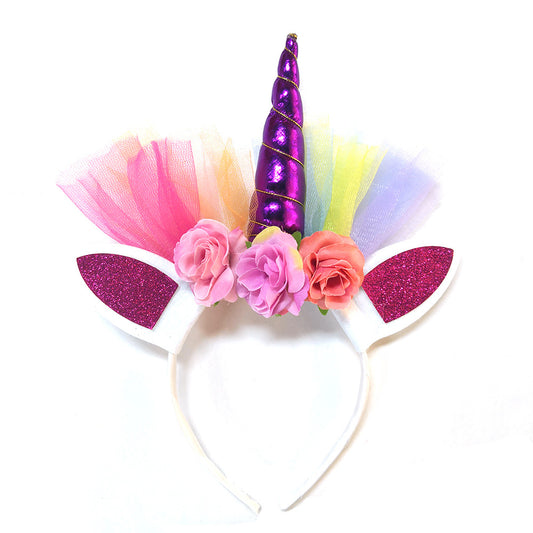 Princess Rainbow Mesh Unicorn Headband