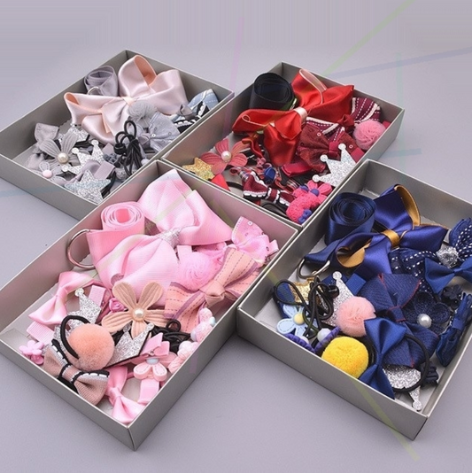 Girls 17pc Bow accessories