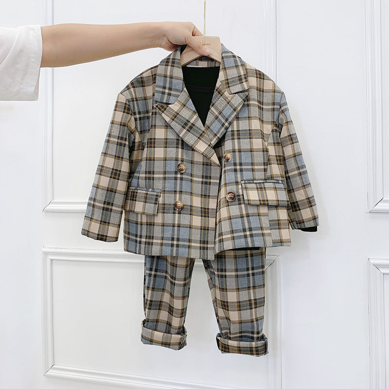 Kids Plaid Suit