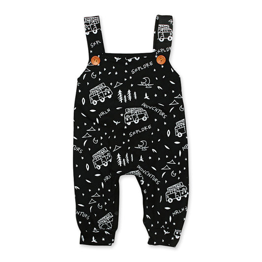 Camper Printed Letter Overalls