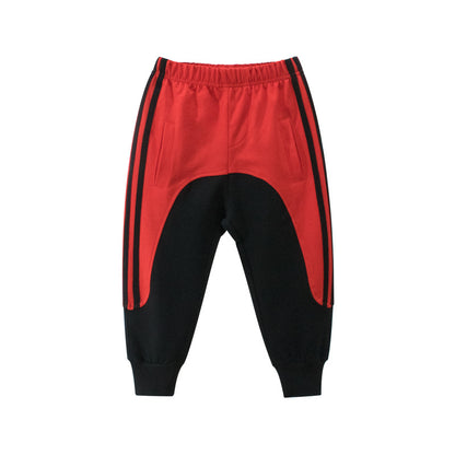 Boys Black and Red Sweatpants