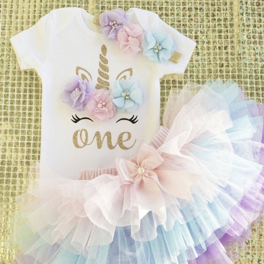 Baby Girl Unicorn birthday Tutu Dress Princess Dresses