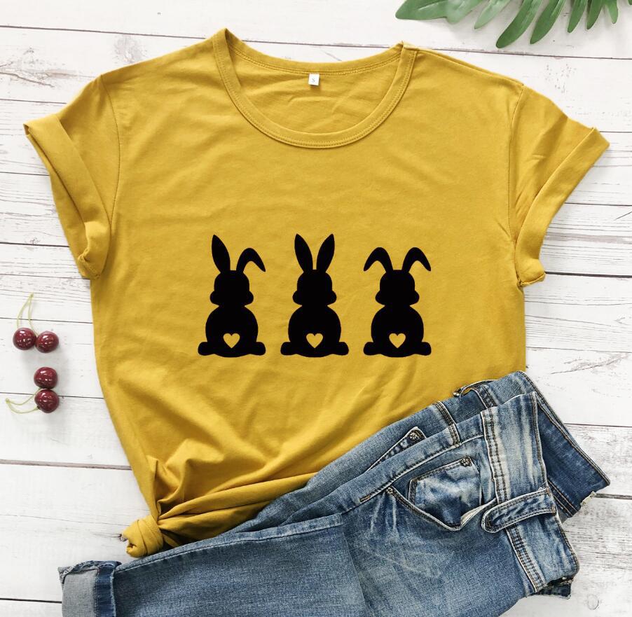 Easter Love Bunny Pattern Print Short Sleeve Set