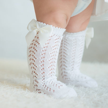 Cute Cotton Girls Knee High breathable Socks