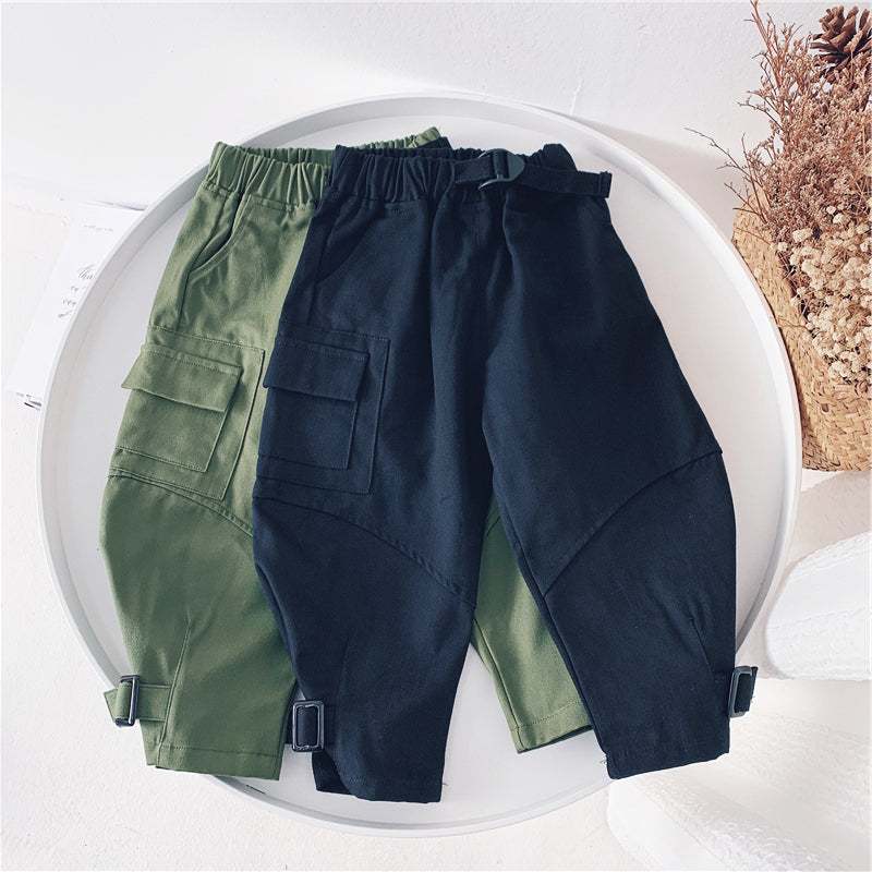 Boys Loose Fit New Style Pants-Fashionable Solid Colors