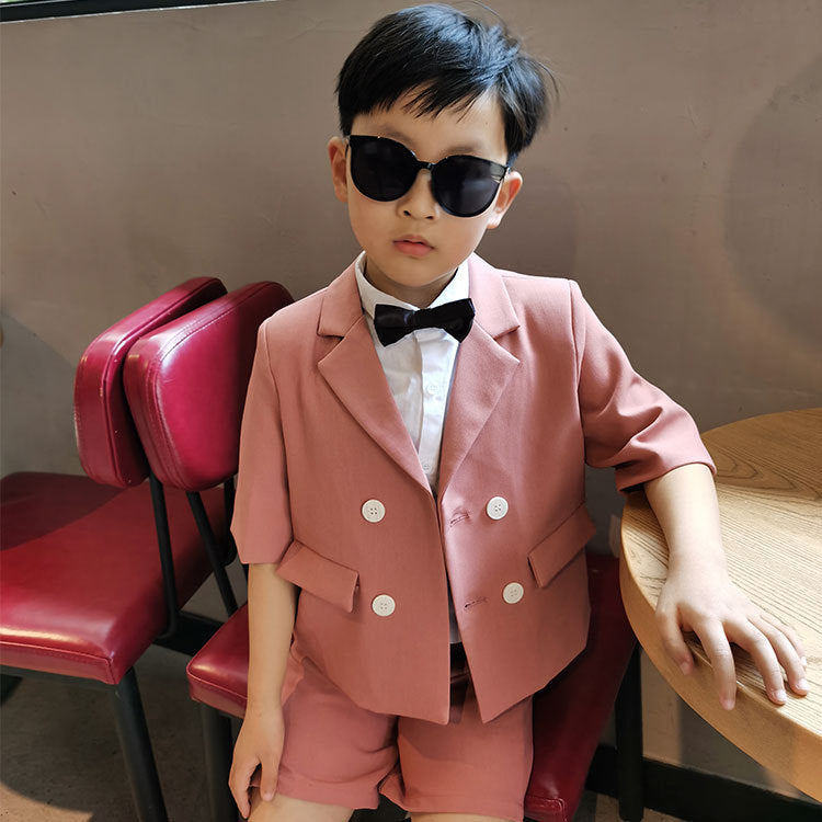 Children's Casual Short Sleeve Boys Two-Piece Suit