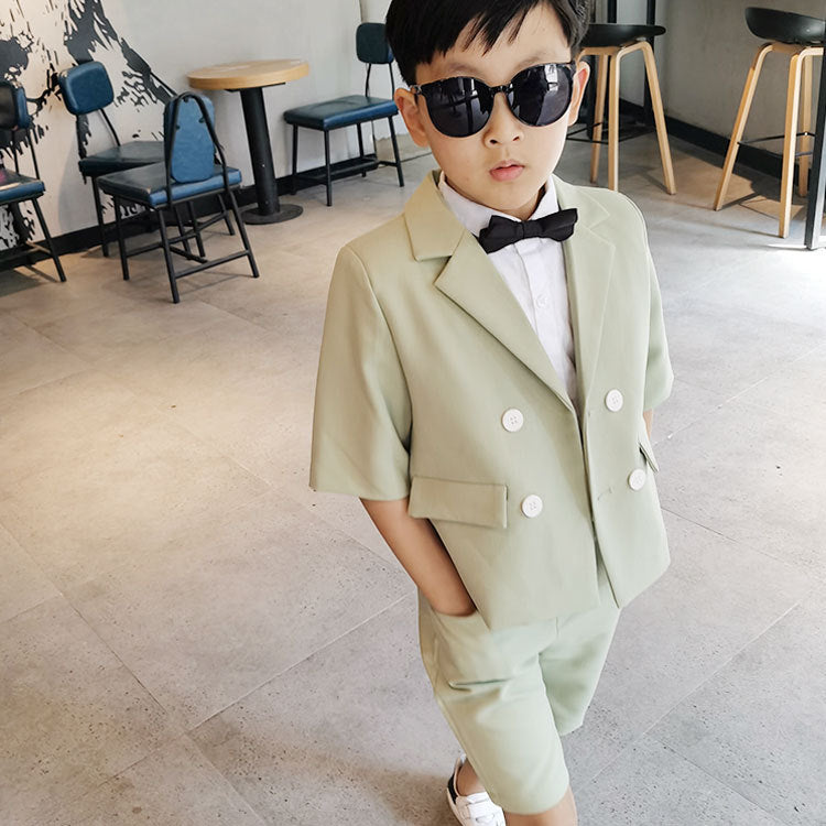 Children's Casual Short Sleeve Boys Two-Piece Suit