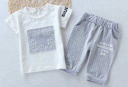 Short Sleeve Star T-shirt With Shorts Set