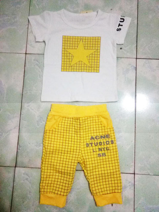 Short Sleeve Star T-shirt With Shorts Set