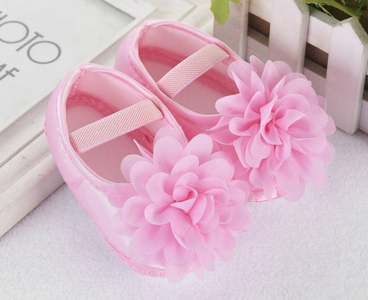 Newborn Girl Bow/Flower Casual Flat Sole Anti-Slip Soft Shoes