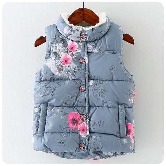 Girls Floral Vest - Europe and America Style for Kids