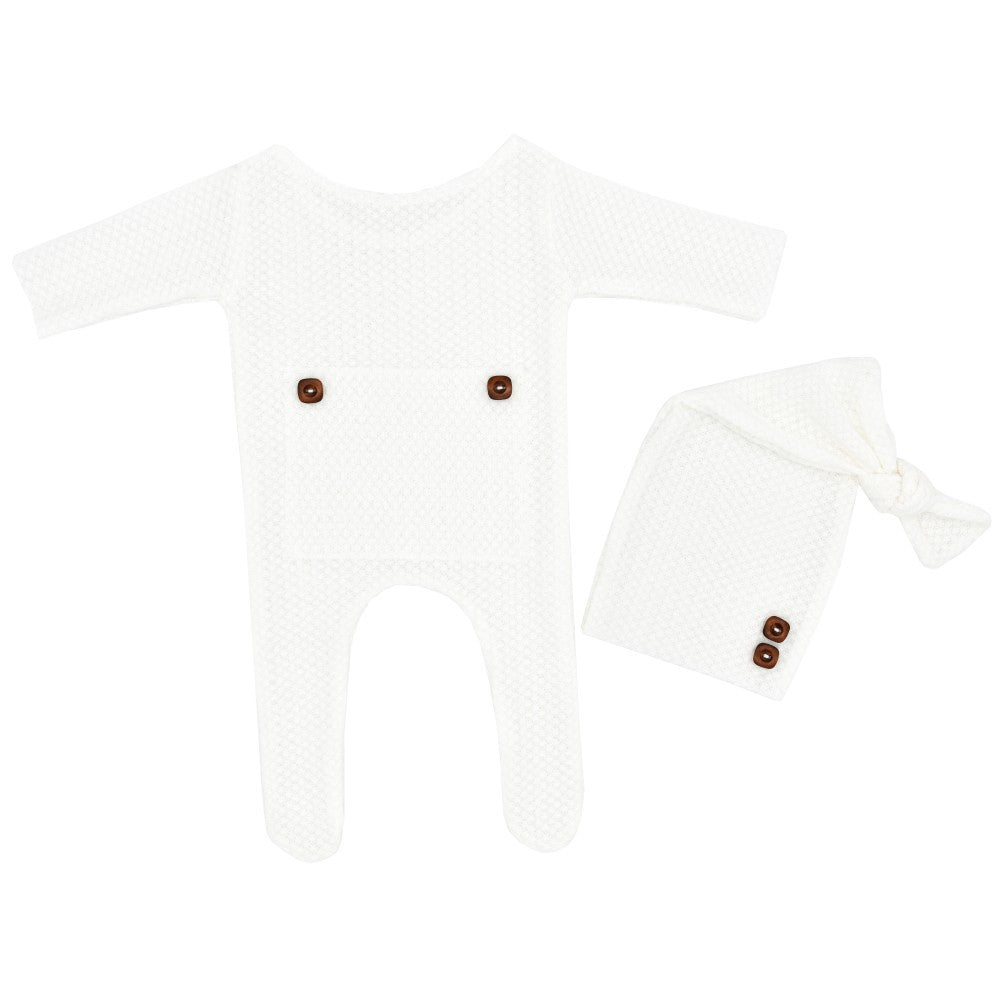 Newborn solid color Thermal Onesie Set