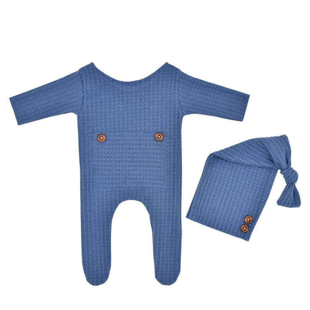 Newborn solid color Thermal Onesie Set