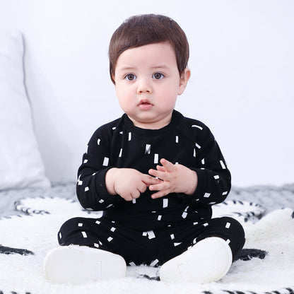 Autumn Kids Black and White SweatSuit