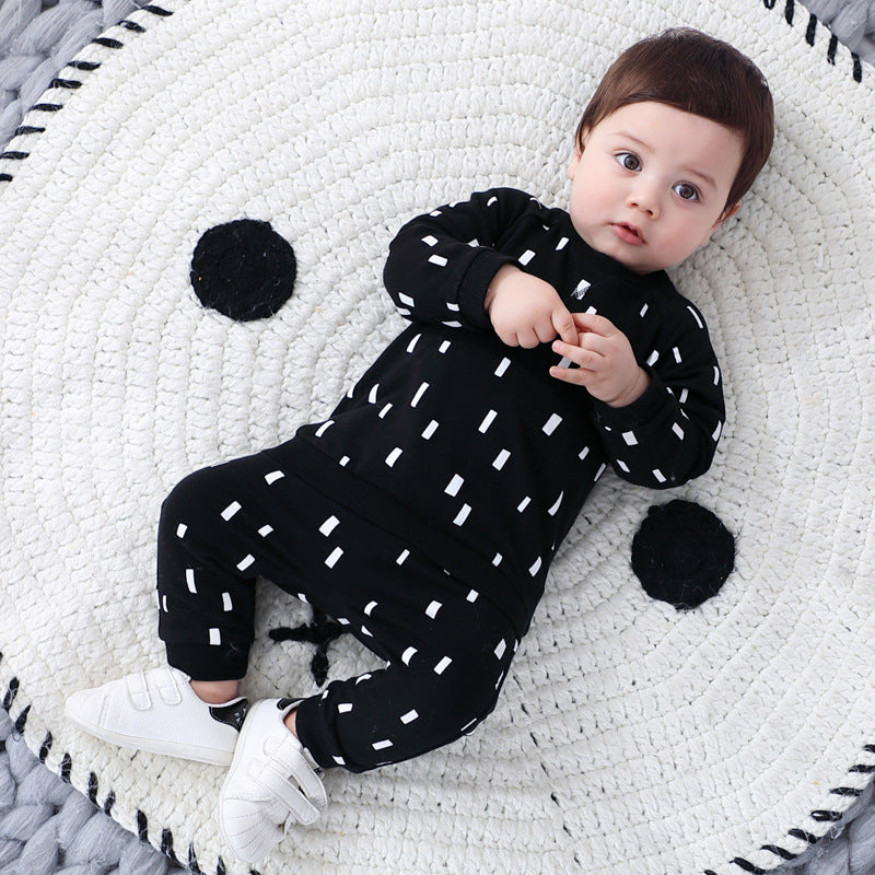 Autumn Kids Black and White SweatSuit