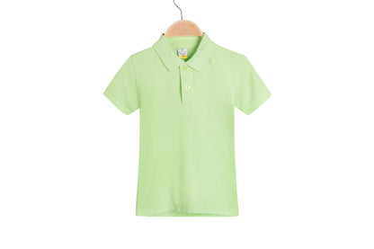 Childrens solid colored Collar T-shirt