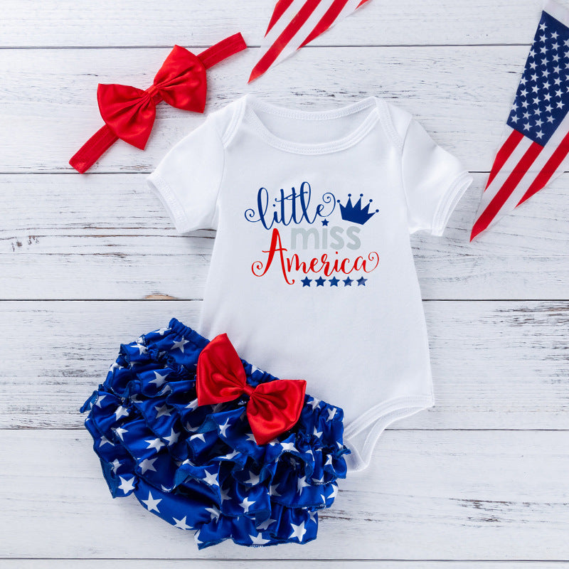 Baby Independence Day Little Miss America Onesie