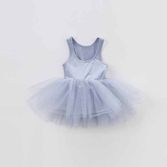 Baby Girl solid color Dress with tutu